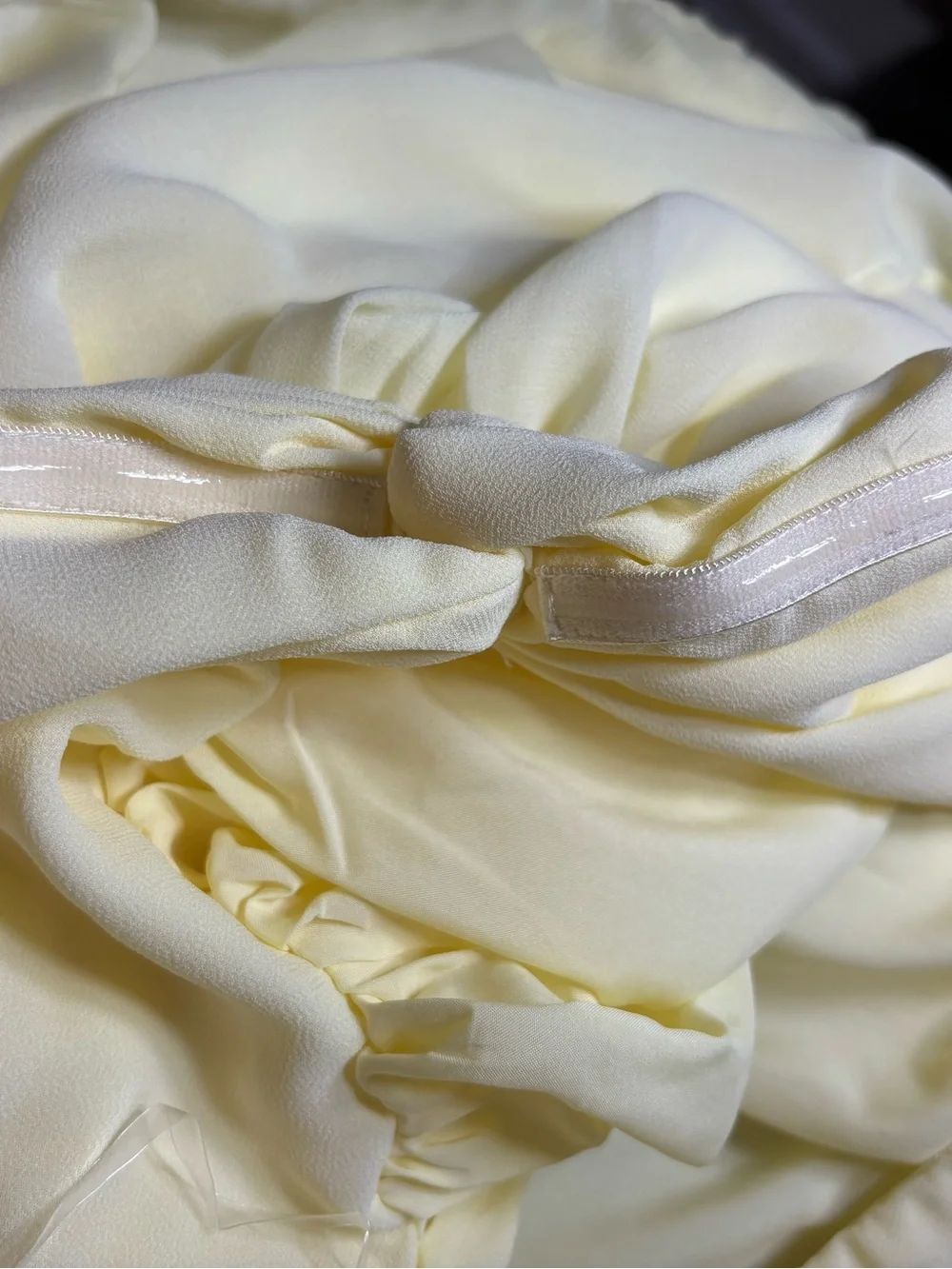 NWT New Peppermayo Saturn Yellow Strapless Chiffon Mini Babydoll Dress Sz 6 - Picture 16 of 16